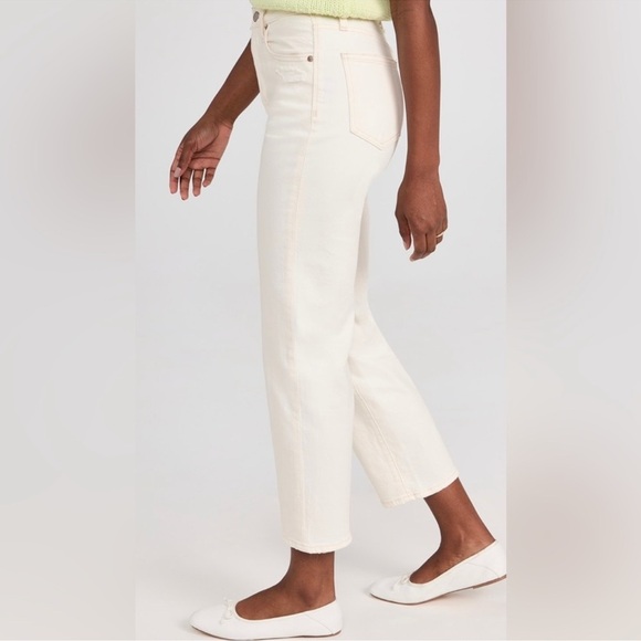 PISTOLA Cassie Super High Rise Straight Crop Jeans in Sand Vintage size 31 - Picture 6 of 16